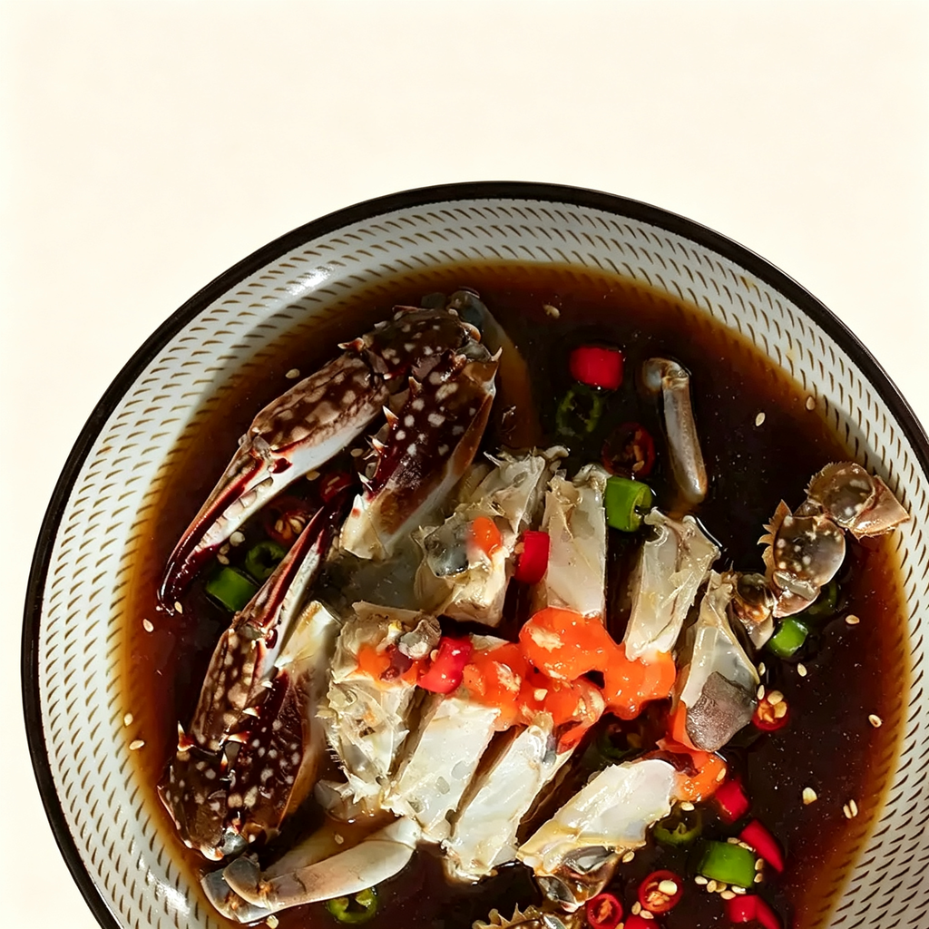 Marinated Raw Soy‑Sauce Swimming Crab
